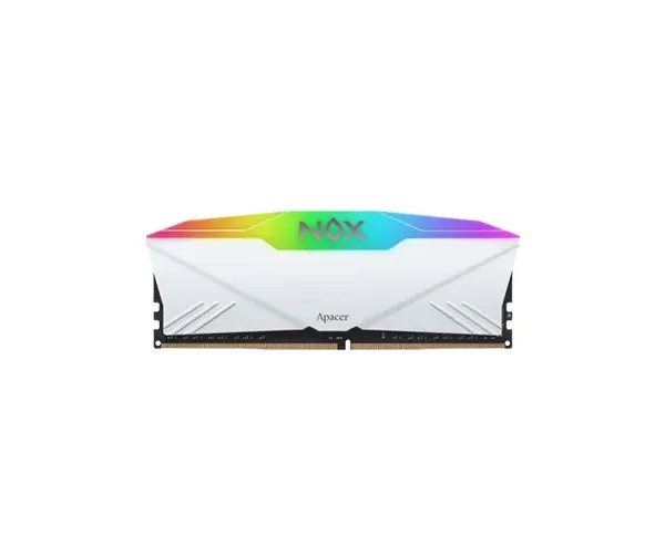 Apacer NOX 8GB DDR4 3200MHz RGB AURA2 White Desktop Ram #AH4U08G32C28YNWAA-1