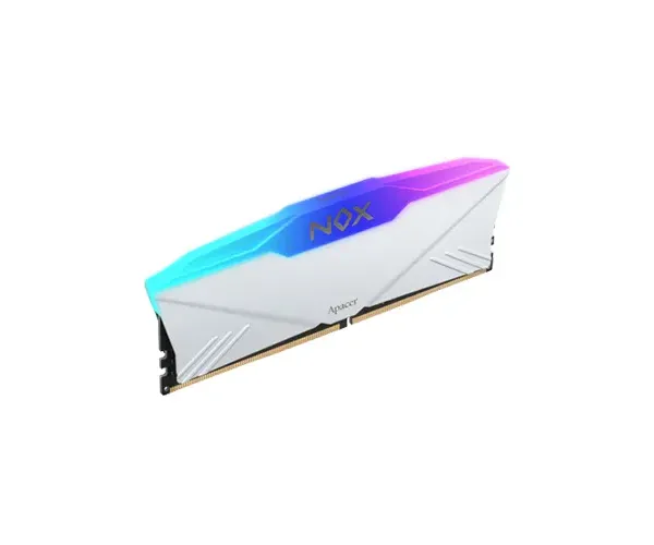 Apacer NOX 8GB DDR4 3200MHz RGB AURA2 White Desktop Ram #AH4U08G32C28YNWAA-1