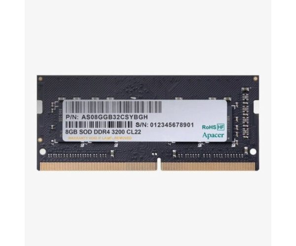 Apacer 8GB DDR4 3200MHz SODIMM Laptop RAM #ES.08G21.GSH