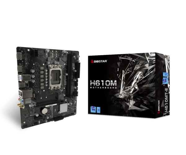 Biostar H610MT-E DDR4 12th/13th/14th Gen LGA1700 Micro ATX Motherboard