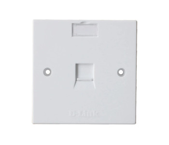 D-Link White Single Face Plate #NFP-0WHI11