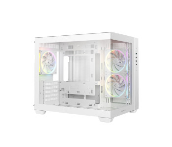DeepCool CG330 3F WH Panoramic Glass Panels Dual Chamber M-ATX Case