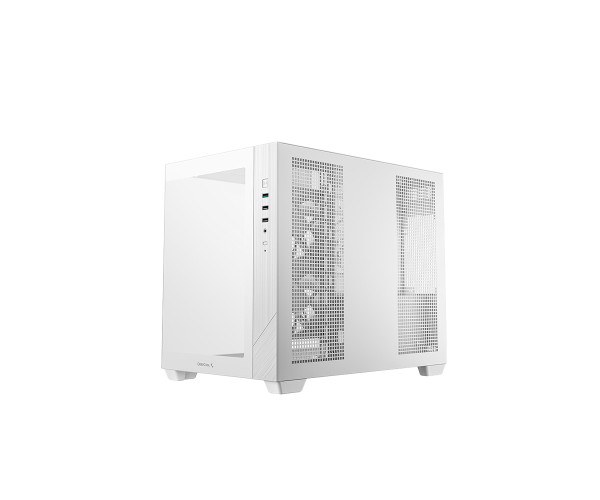 DeepCool CG330 3F WH Panoramic Glass Panels Dual Chamber M-ATX Case