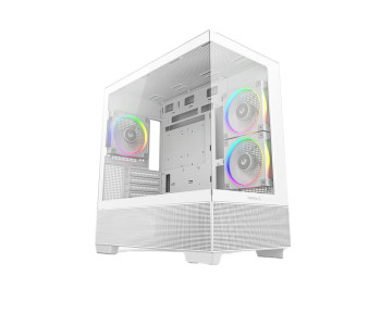 DeepCool CG380 3F WH Panoramic Dual Tempered Glass M-ATX Case