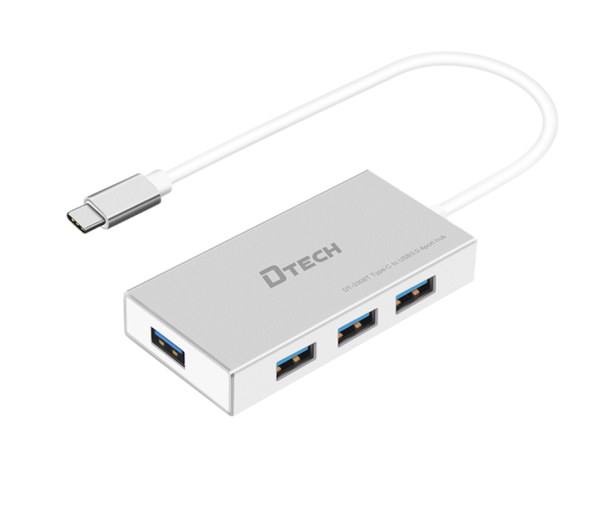 DTECH DT-3308 USB 3.0 4 Port 1.2 Meter Hub