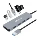 Dtech DCH-2947 USB Male to Quad USB 3.0 Female Grey HUB