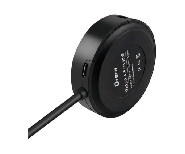Dtech DT-3309 USB3.0 4Port 1.2 Meter Black Hub