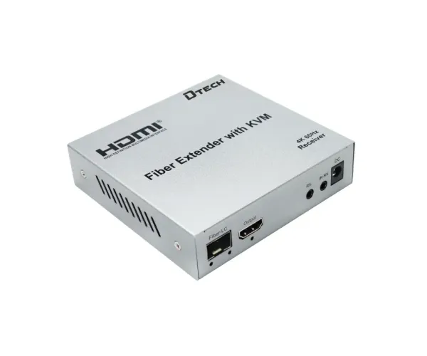 Dtech DT-7460 HDMI RS232 Fiber KVM Extender 20KM with IR 
