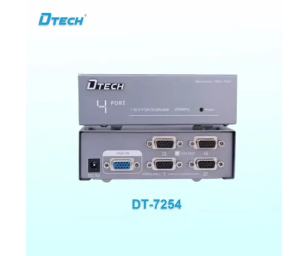 Dtech DT-7254 1 TO 4 250Mhz VGA Splitter