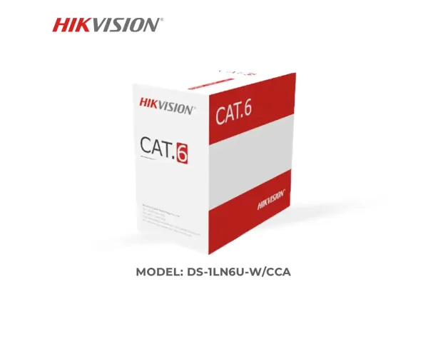 Hikvision DS-1LN6U-W/CCA 305 m CAT6 UTP Network Cable (CCA,0.565 mm)