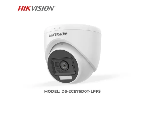 Hikvision DS-2CE76D0T-LPFS 2MP Smart Hybrid Light Audio Fixed Turret Camera