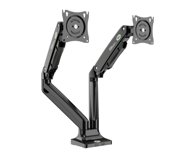 Kaloc DS110-2 17-33 Inch Dual Monitor Arm Gas-Strut Flexi Desk Mount Stand