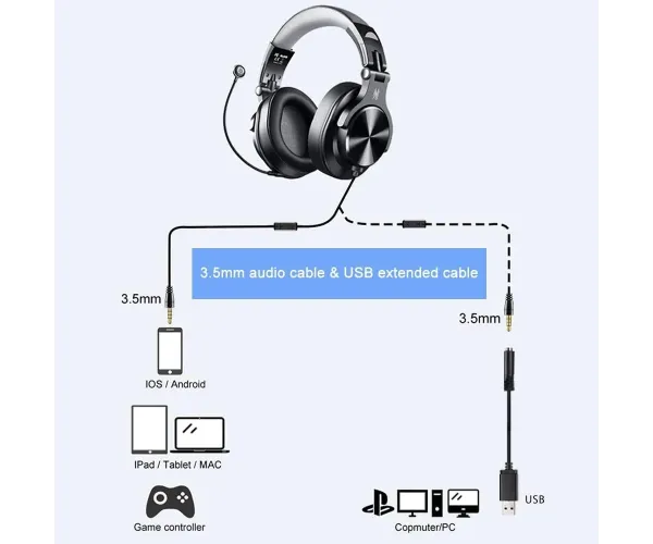 OneOdio A71D Fusion Over Ear Studio Wired Headphone