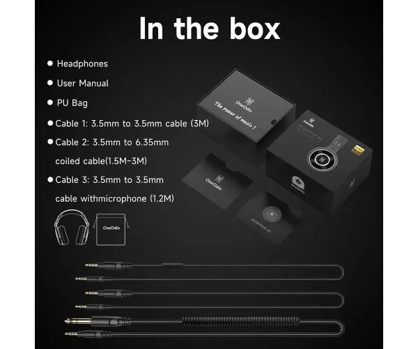 OneOdio Monitor 60 Black Professional Studio Headphones