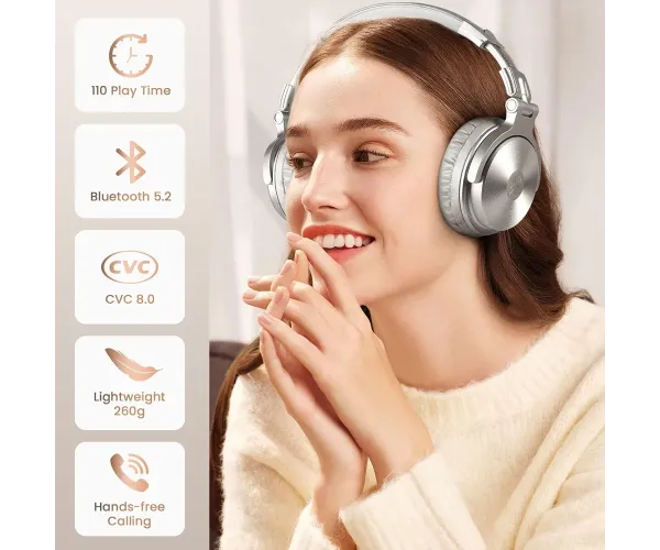 OneOdio Studio Wireless Pro C Silver Bluetooth Headphones