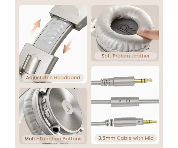 OneOdio Studio Wireless Pro C Silver Bluetooth Headphones