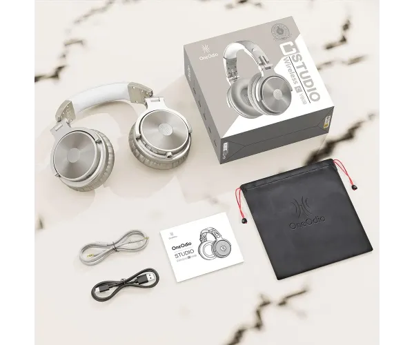 OneOdio Studio Wireless Pro C Silver Bluetooth Headphones