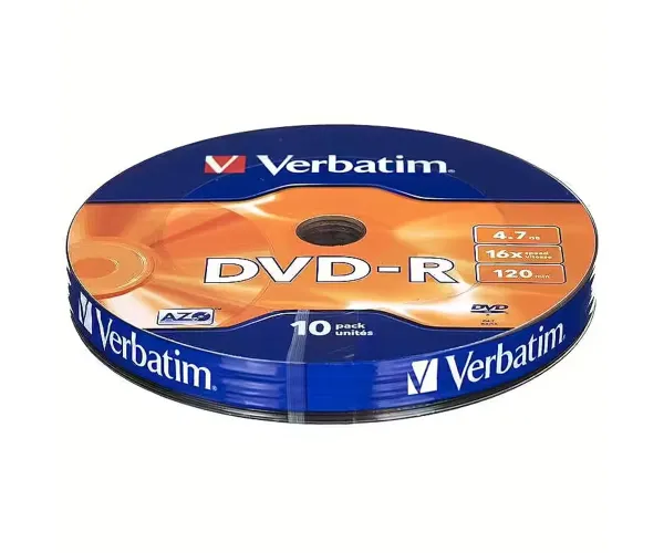 VERBATIM DVD-R 4.7GB 16X 10PCS CAKE BOX 