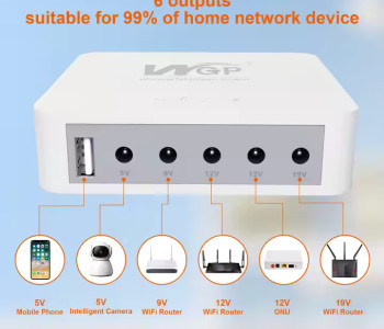WGP Optima 203 smart DC 12V mini ups for WiFi router