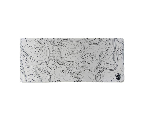 PC Power Topographic Map White Mouse Pad 