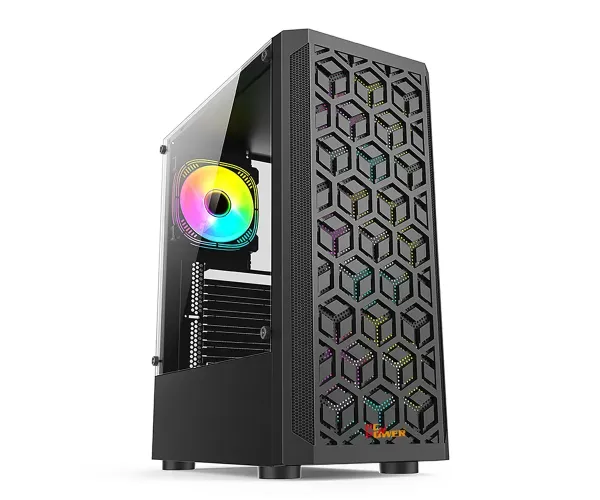 PC Power Hex Mesh BK M-ATX Gaming Casing