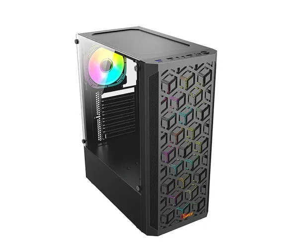 PC Power Hex Mesh BK M-ATX Gaming Casing