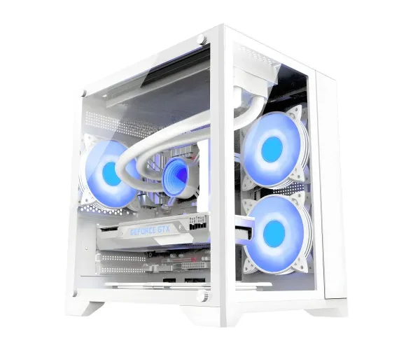 PC Power PP-H20 WH ICE Cube V2 Desktop Gaming Casing