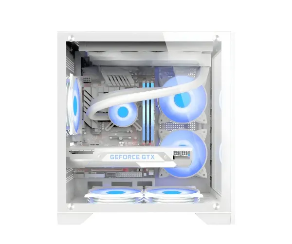 PC Power PP-H20 WH ICE Cube V2 Desktop Gaming Casing