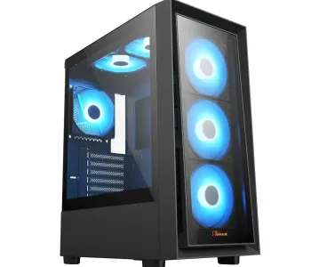 PC Power Crystal Glass V3 BK ATX Desktop Gaming Casing