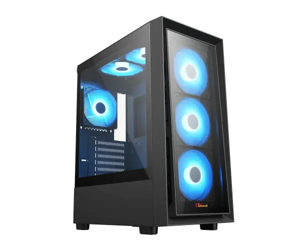 PC Power Crystal Glass V3 BK ATX Desktop Gaming Casing