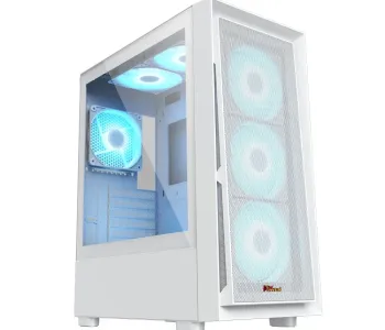 PC Power Crystal Mesh V3 WH ATX Desktop Gaming Casing