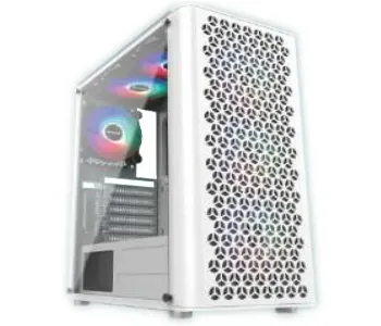 PC Power PP-GS2407 WH Trinity Mesh Desktop Gaming Casing