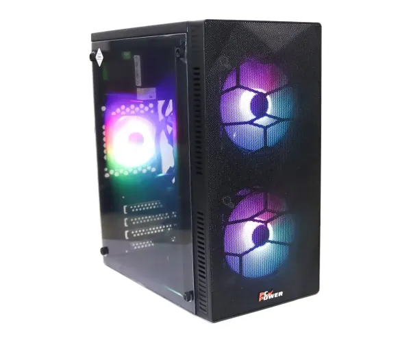 PC Power PP-X2603 BK Micro-Atx Shattered Web Mesh Computer Case