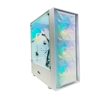 PC Power PP-GS2402 WH Wind Fury Mesh White Desktop Gaming Casing