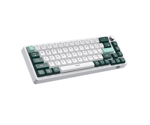 PC Power K68 TRI-MODE Keyboard (Keycap White, Green, Cyan) 