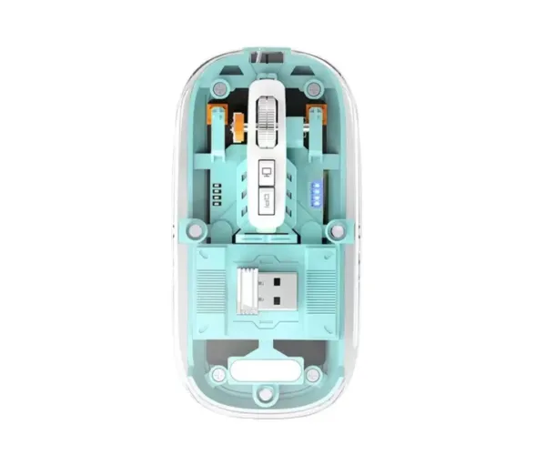 PC Power PGM-P4 Blue Transparent Bluetooth Mouse