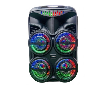 PC POWER TTD-8804 PORTABLE TROLLY SPEAKER (USB/SD, BT, 2 WIRELESS MIC, REMOTE, FM, RGB LIGHT)