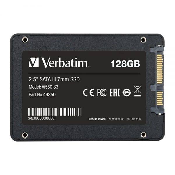 Verbatim 49350 128GB Vi550 SATA III 2.5” Internal SSD 49350 back min