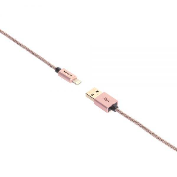Verbatim 64991 Sync and Charge Lightning Cable 120cm Rose Gold 64991 c min
