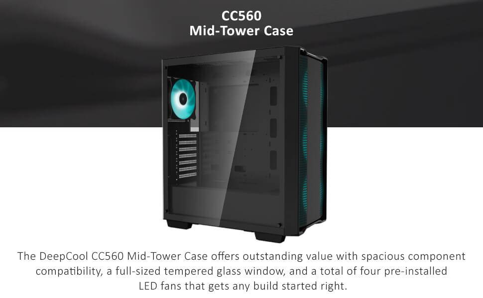 DeepCool CC560 Mid-Tower Case [Black] CC560 Product Description 01
